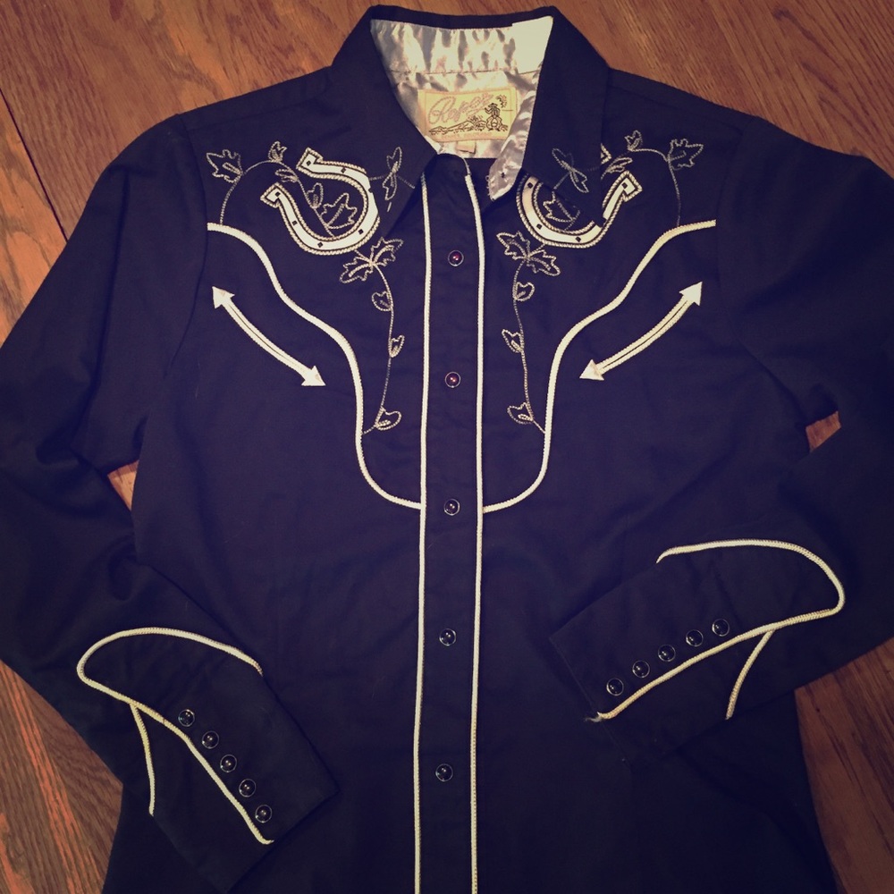 Vintage ROPER Western Pearl Snap Shirt - Sz Small